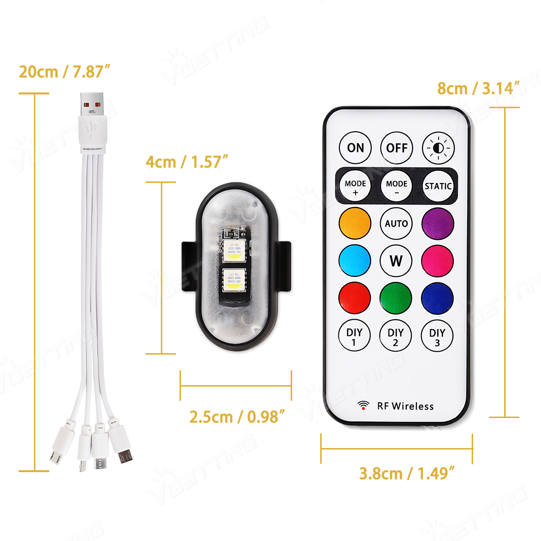 4개 미니 드론 스트로브 라이트 8색 USB 충전 LE - Drone Strobe Light 리뷰 및 가격
